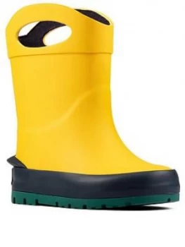 Image of Clarks Mudder Dash Toddler Wellington Boot - Yellow