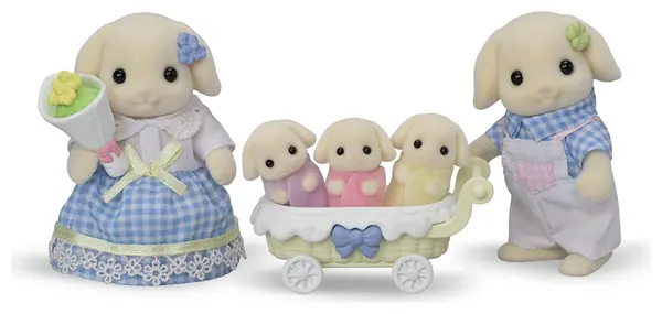 Image of Sylvanian Families Flora Rabbit Family Blossom Gardening Set