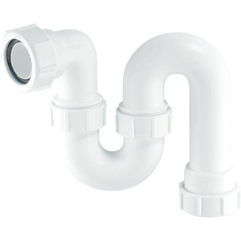 Image of McAlpine SS10 75mm Water Seal Running Tubular Swivel 'S' Trap with Multifit Outlet White