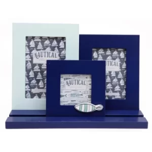 Image of Fish Sea Life Three Frames on Tray