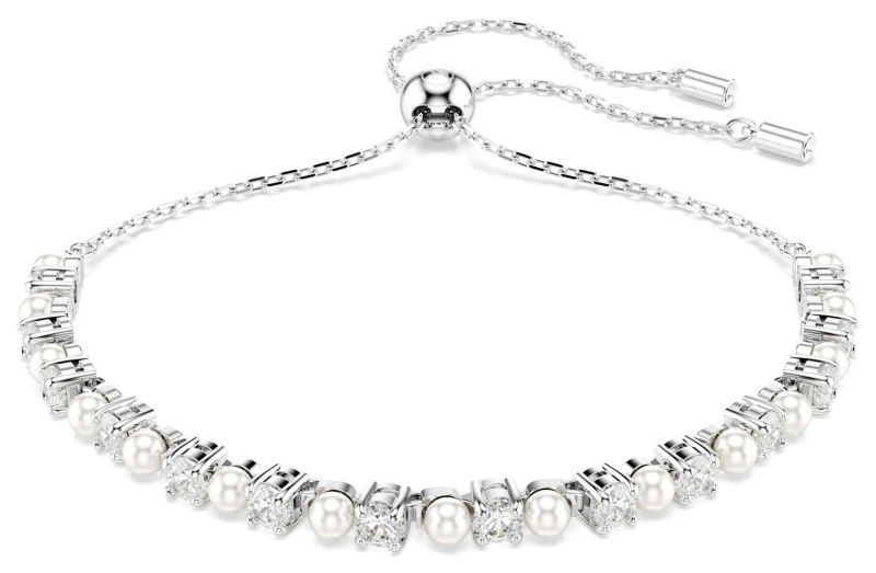Image of Swarovski 5689633 Matrix Bracelet Crystal Pearl White Jewellery