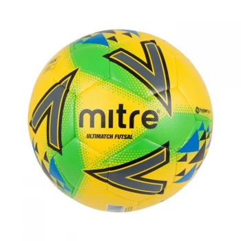 Image of Mitre Ultimatch Futsal Football - Ylw/Grn/Blue