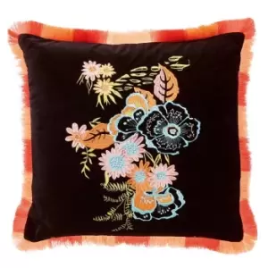 Image of Ted Baker Retro Floral Cotton Cushion - Multi