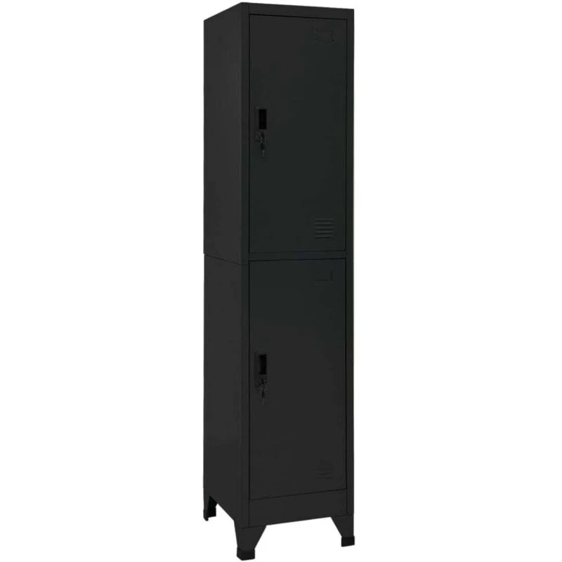 Image of VIDAXL Locker Cabinet Black 38x45x180cm Steel Vidaxl 8720286700846