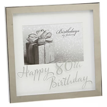 Image of 6" x 4" - Birthdays by Juliana Silverplated Box Frame - 80th