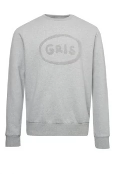 Image of Mens French Connection Grey Sweat Crew Neck Jumper Grey