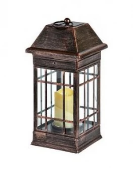 Image of Smart Solar Seville Solar Lantern - Antique Brown