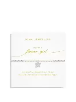 Image of Joma Jewellery Bridal Pearl Bracelet - Lovely Flower Girl Bracelet (15.5cm Stretch), Silver