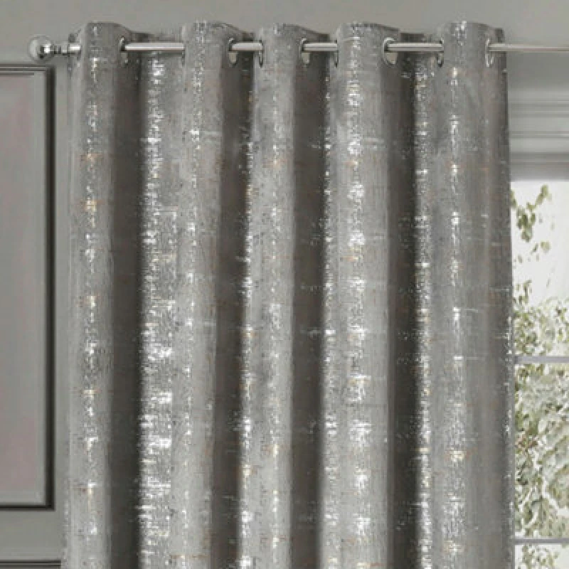 Image of Intimates Warwick Readymade Eyelet Curtains - Silver