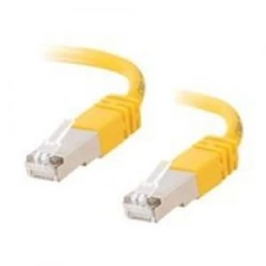 Image of C2G 1m Shielded Cat5E Moulded Patch Cable - Yellow
