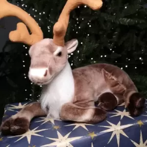 Image of 40cm Sitting Fabric Plush Reindeer Christmas Decoration / Ornament