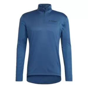 Image of adidas Terrex Multi Half-Zip Tee Mens - Blue
