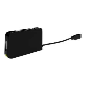 Image of Approx (APPHT4BK) External 4-Port USB 2.0 Travel Hub, USB Powered, LED