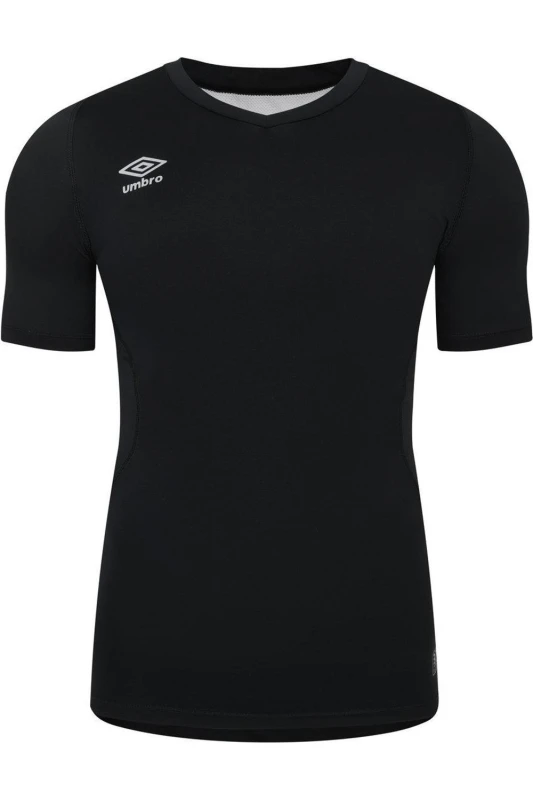Image of Umbro Umbro Men Elite V Neck Base Layer Top in Black Size: Medium Black M Male 5063470982431