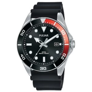 Image of Pulsar PG8297X1 Mens Sports Silcone Strap Stainless Steel Case Divers Inpsired 100M Watch