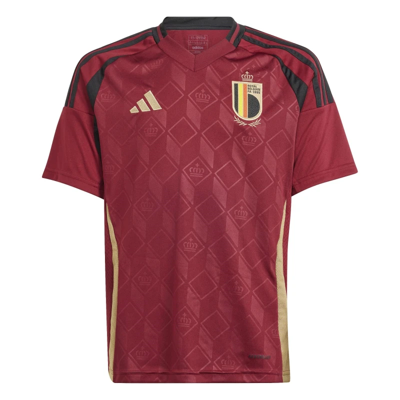 Image of adidas Belgium Home Shirt 2024 Juniors - Red Red 9 - 10 Years