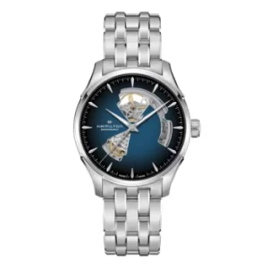 Image of Hamilton Jazzmaster Open Heart Automatic Blue Dial Stainless Steel Bracelet Mens Watch H32675140