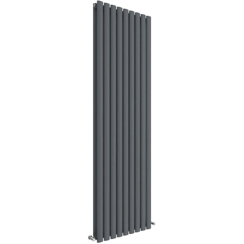 Image of Aspire Aspire - Hudson Reed Revive Double Designer Vertical Radiator 1800mm h x 528mm w - Anthracite PWHLA81