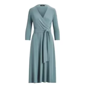 Image of Lauren by Ralph Lauren Carlyna Wrap Dress - Green