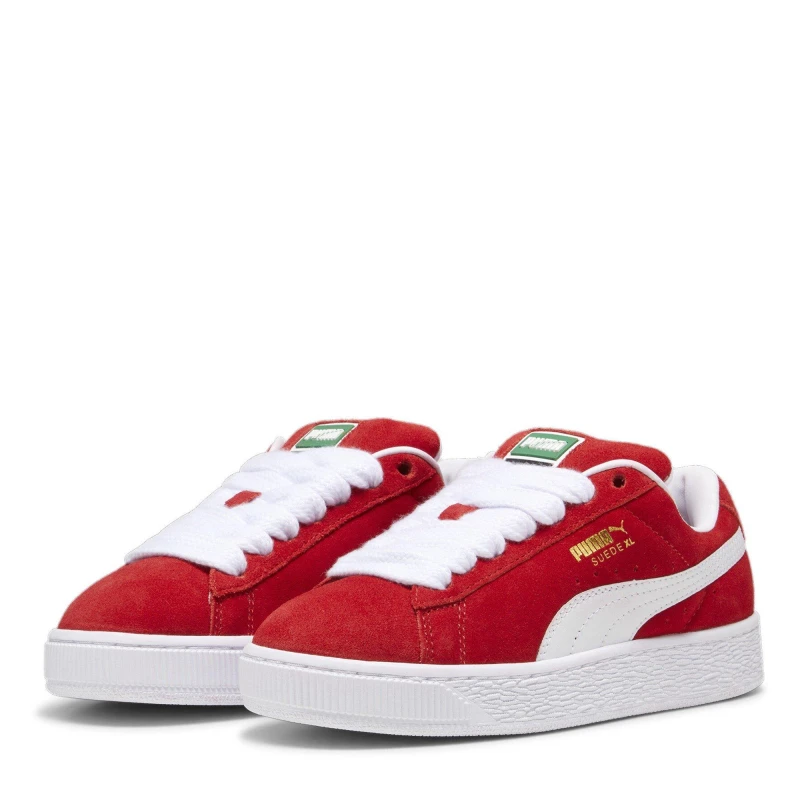 Image of Puma Suede XL Jr Low-Top Trainers Boys - Red Red 3