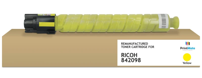 Image of PrintMate RICOH 842098. remanufactured toner. Yellow 6000p