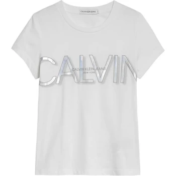 Image of Calvin Klein Logo T-Shirt - Bright White