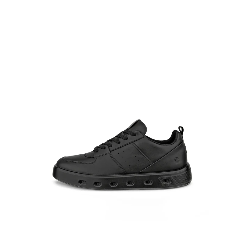 Image of Ecco Street 720 Leather Womens Low Top Trainers - Black - Size:UK 5-5.5