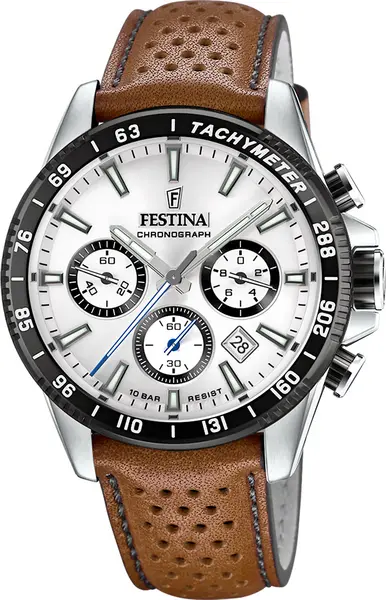 Image of Festina Watch Chronograph Date Mens - Silver FST-125