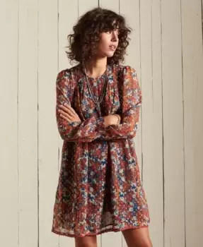 Image of Superdry Woven Metallic Mini Dress