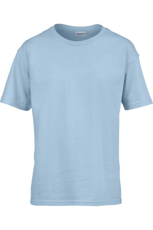 Image of Gildan Childens SoftStyle Ringspun T-Shirt in Light Blue Size: 3-4 Years Light Blue Unisex 3-4 Years