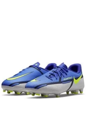 Image of Nike Junior Phantom Gt Academy Firm Ground Football Boot, Grey, Size 4
