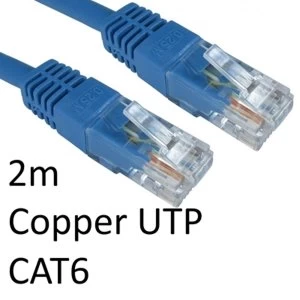 Image of RJ45 (M) to RJ45 (M) CAT6 2m Blue OEM Moulded Boot Copper UTP Network Cable