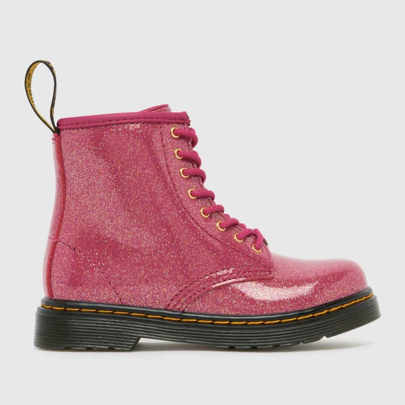 Image of Dr. Martens Pink 1460 Nebula Glitter Girls Toddler Boots Pink UK 6 (EU 23)