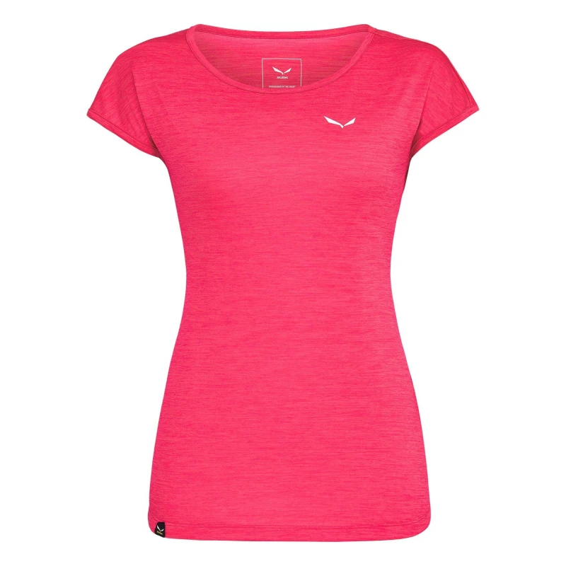 Image of Salewa Puez Melange Dry T-Shirt Womens - Red Red 8