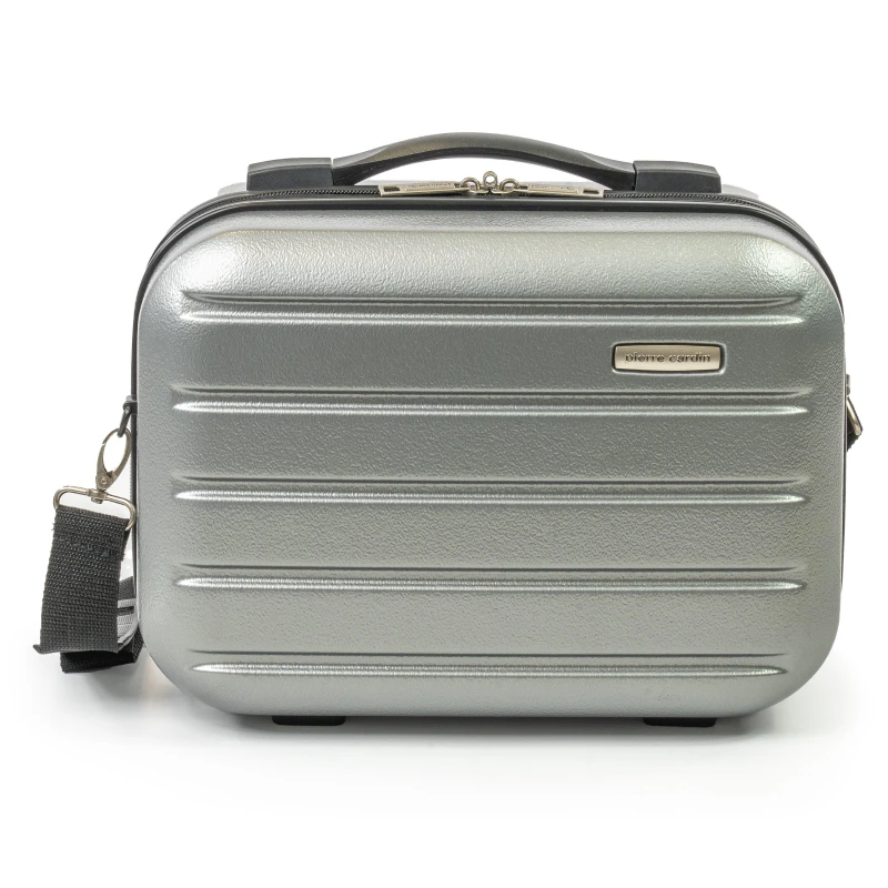 Image of Pierre Cardin Voyager Hard Shell Cabin Case Flight Bag Luggage Charcoal unisex VanityCase