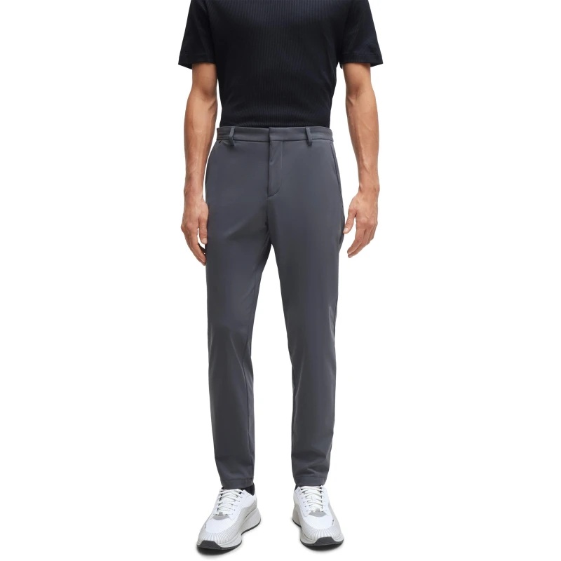 Image of Boss P-Genius Slim Fit Trousers - Grey Grey S