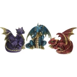 Image of Fierce Friends Pack Of 3 Dragon Figures