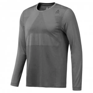 Image of Reebok Therma Vent Long Sleeve T Shirt Mens - Medium Grey