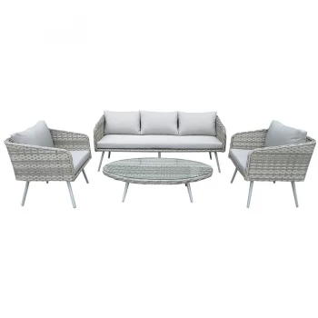 Image of Charles Bentley Milano 5-Seater Rattan Lounge Set