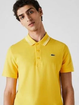 Image of Lacoste Lacoste Sport Tipped Polo Shirt, Yellow, Size L, Men