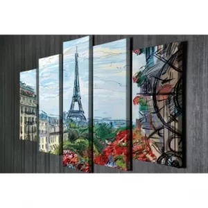Image of BC102 Multicolor Decorative Canvas Painting (5 Pieces)