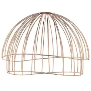 Image of Hanging Ceiling Pendant Light Shade Copper Geometric Wire Frame Dome Bowl Cage