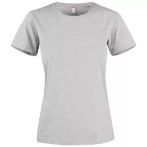 Image of Clique Womens/Ladies Premium Melange T-Shirt (XS) (Grey Melange)