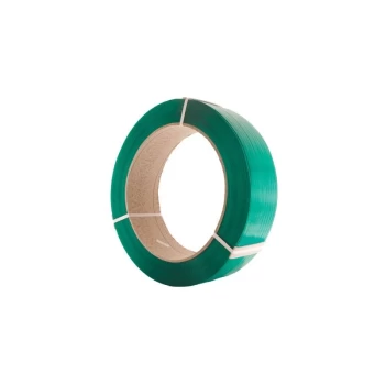 Image of Green Extruded Polyester Strapping - 12MM X 0.68MM X 2200M - Avon