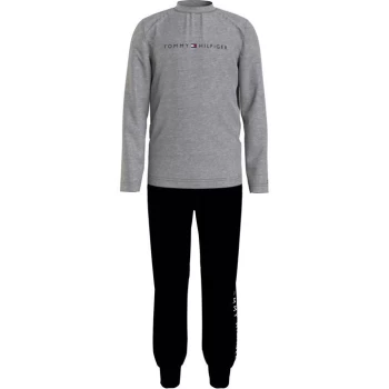 Image of Tommy Hilfiger Essential LS PJ Set - Grey/Black 0UB