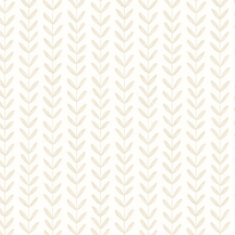 Image of Hoopla Walls Ditsy Leaf Stripe Linen Wallpaper