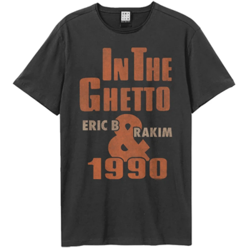 Image of Amplified Amplified Men In The Ghetto Eric B. & Rakim T-Shirt in Charcoal Size: X-Small Charcoal XS Male 5063652157589