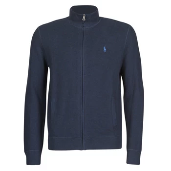 Image of Polo Ralph Lauren PULL GILET ZIPPE TEXTURE EN COTON PIMA MAILLE TEXTURE LOGO PONY mens in Blue - Sizes EU XXL,EU S,EU M,EU XL,EU XS