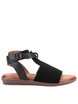 Image of Hush Puppies Kristie Flat Sandal, Black, Size 6, Women