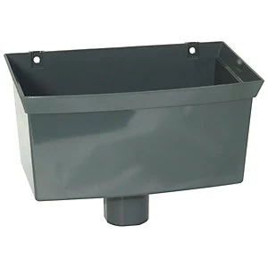 Image of FloPlast Round/Square Line Rainwater Hopper - Anthracite Grey